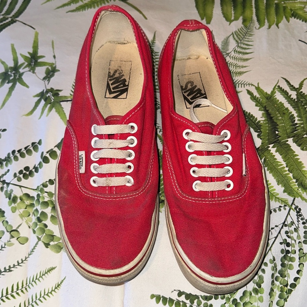 Women’s Red Authentic Vans
